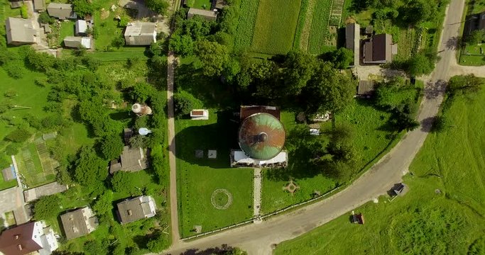 Pidhirtsi, Brody district, Lviv region,Ukraine. Aerial drone view