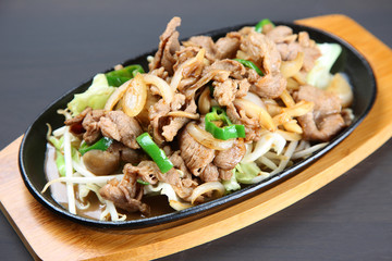 牛ハラミの鉄板焼き