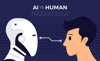 AI vs HUMAN - obrazy, fototapety, plakaty