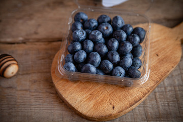 blueberry on the wooden background