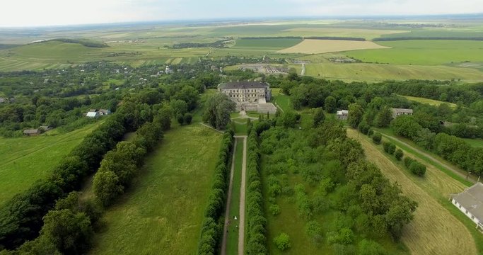 Pidhirtsi, Brody district, Lviv region,Ukraine. Aerial drone view