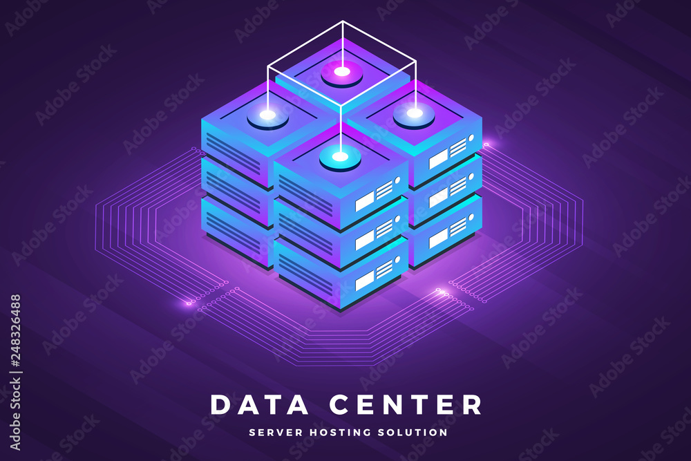 Wall mural Data Server Technology