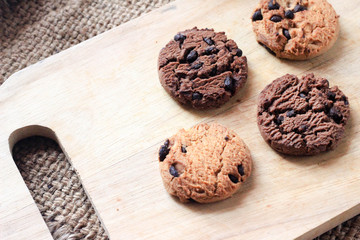 Chocolate chip cookies bakery  on Butcher Wood and Sack