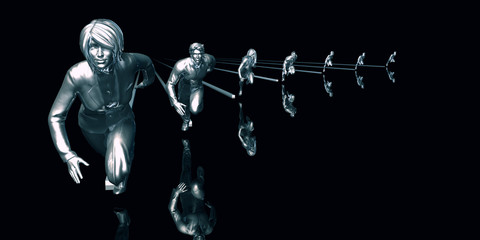 Business Team Running