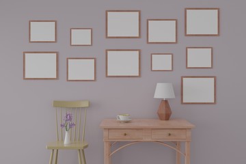 picture frame interior 3d rendering