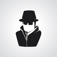 Detective agent icon. Vector illustration