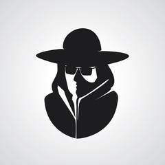 Detective agent icon. Vector illustration