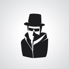 Detective agent icon. Vector illustration