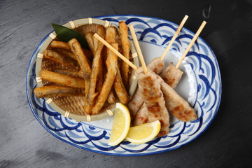 つくねとごぼうの唐揚げ