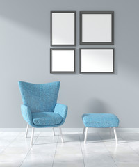picture frame interior 3d rendering