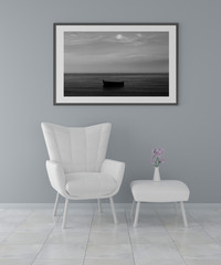 picture frame interior 3d rendering