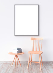 picture frame interior 3d rendering