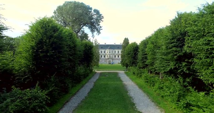 Pidhirtsi, Brody district, Lviv region,Ukraine. Aerial drone view