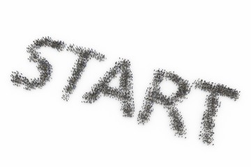 Large group of people standing together