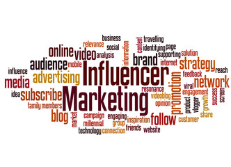 Influencer marketing word cloud concept 3