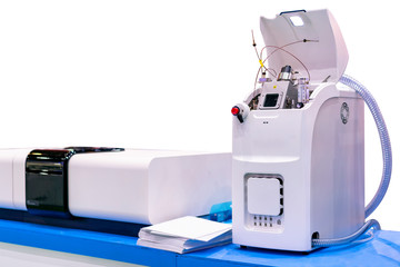 mass spectrometer device of lab for analysis property element by detect molecule for industrial...