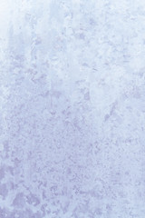 Frosty patterns on a frozen ice box in the early morning