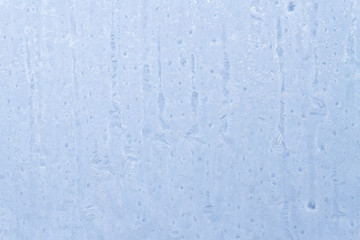 Frosty patterns on a frozen ice box in the early morning