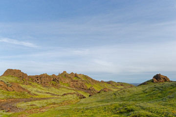 Fototapeta premium Landschaft an der F208, Island