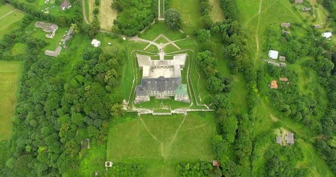 Pidhirtsi, Brody district, Lviv region,Ukraine. Aerial drone view