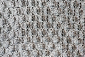 Closeup of grey wool clothing