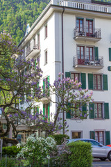 Corner of the house in Interlaken. Street photo
