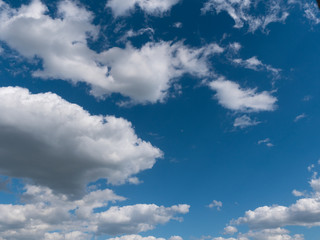 Beautiful white clouds in the blue sky