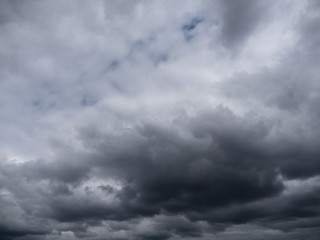 Gray and dark storm clouds before the storm