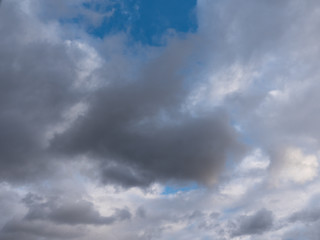 Beautiful white clouds in the blue sky