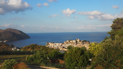 View from the top of Vulcano island, Aeolian Islands
