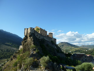 Fototapeta na wymiar The old town of Corte, Corsica.