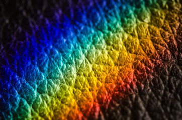 Rainbow on leather
