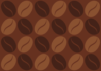 Motif rétro avec grain de café