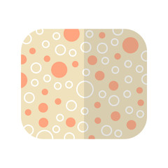 Sponge for washing. Subject of personal hygiene. Flat icon or object for design or web. Vector