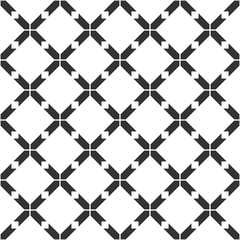 Fototapeta premium Seamless geometric pattern. Monochrome graphic repeating design. Modern minimalist stylish ornament. Vector