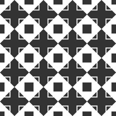Seamless geometric pattern. Monochrome graphic repeating design. Modern minimalist stylish ornament. Vector