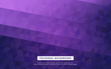Abstract purple polygonal background. gradient triangle shape concept with light line.