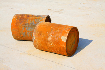 oxidation rust steel framed structure