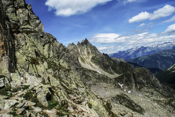 Fototapeta na wymiar Tour de Mont Blanc. Alpy, Szwajcaria, Europa