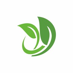 Leaf, tree, water drop logo design template vector illustration