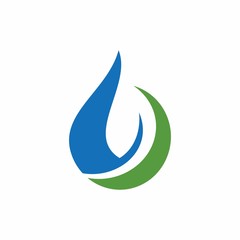 Leaf, tree, water drop logo design template vector illustration