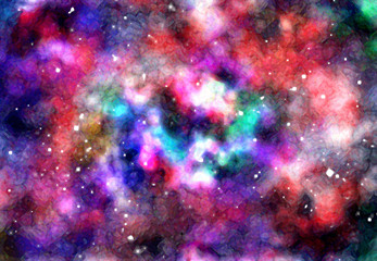 Blurred image, abstract colorful watercolor paint daubs filter for digital art texture background