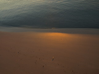 Sand close up during the sunset at the beach