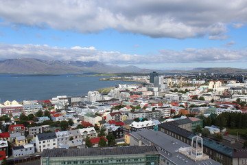 Reykjavik view from above. Iceland.