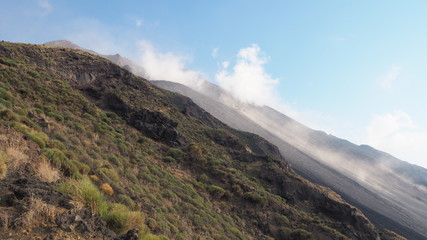 Fototapeta na wymiar Stromboli volcano in Eolian archipelago