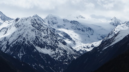 Panoramic view of Stubaier Alps - Austria