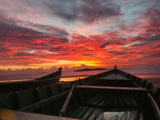 Boats wayting for the sunrise