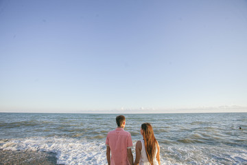 couple walking on the beach
