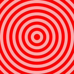 Target. Red circles on a pink background. Vector illustration.