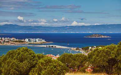 Fototapeta premium Views of Ayvalik town onCunda island at Aegean side of Turkey